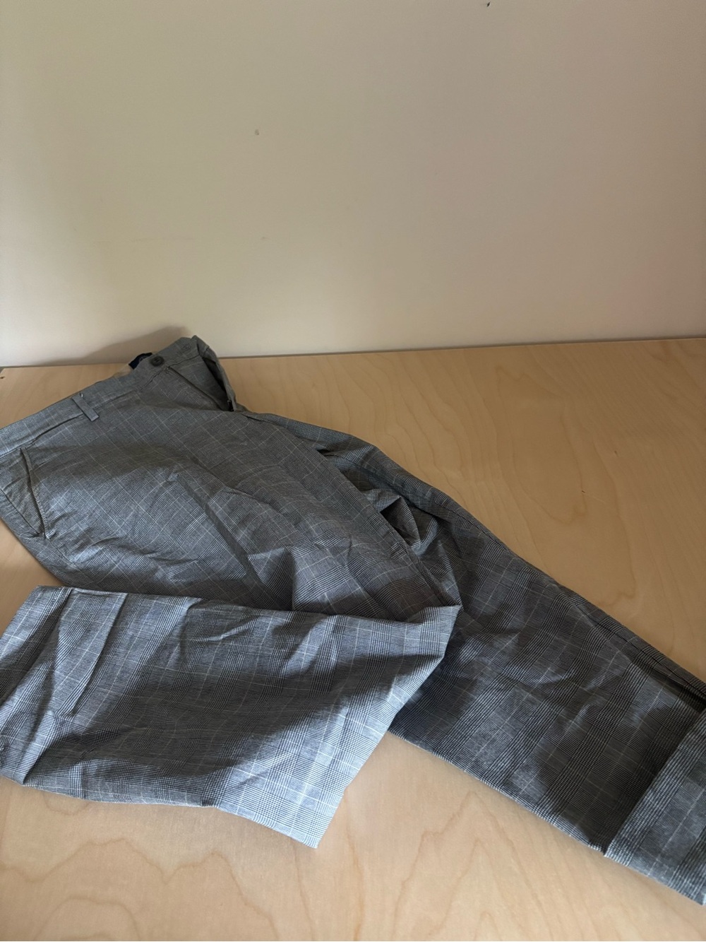 Dockers Light Gray Plaid Dress Pants